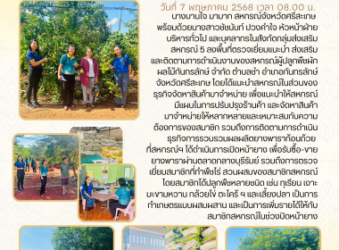 ตรวจเยี่ยม สหกรณ์ผู้ปลูกผักผลไม้กันทรลักษ์ จำกัด พารามิเตอร์รูปภาพ 10