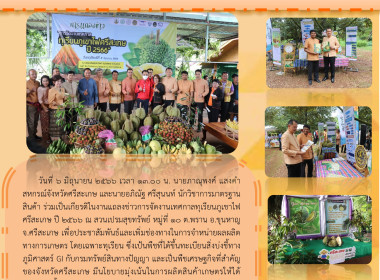 ร่วมเป็นเกียรติในงานแถลงข่าวการจัดงานเทศกาลทุเรียนภูเขาไฟศรีสะเกษ ปี 2566 ... พารามิเตอร์รูปภาพ 1